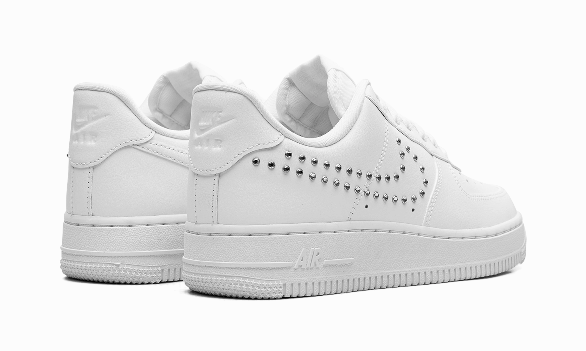 AIR FORCE 1 LO WMNS "White / Metallic Silver" loafers Chic Accent