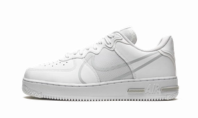 Tidy Style Reinforced   toe Air Force 1 Low React "White"