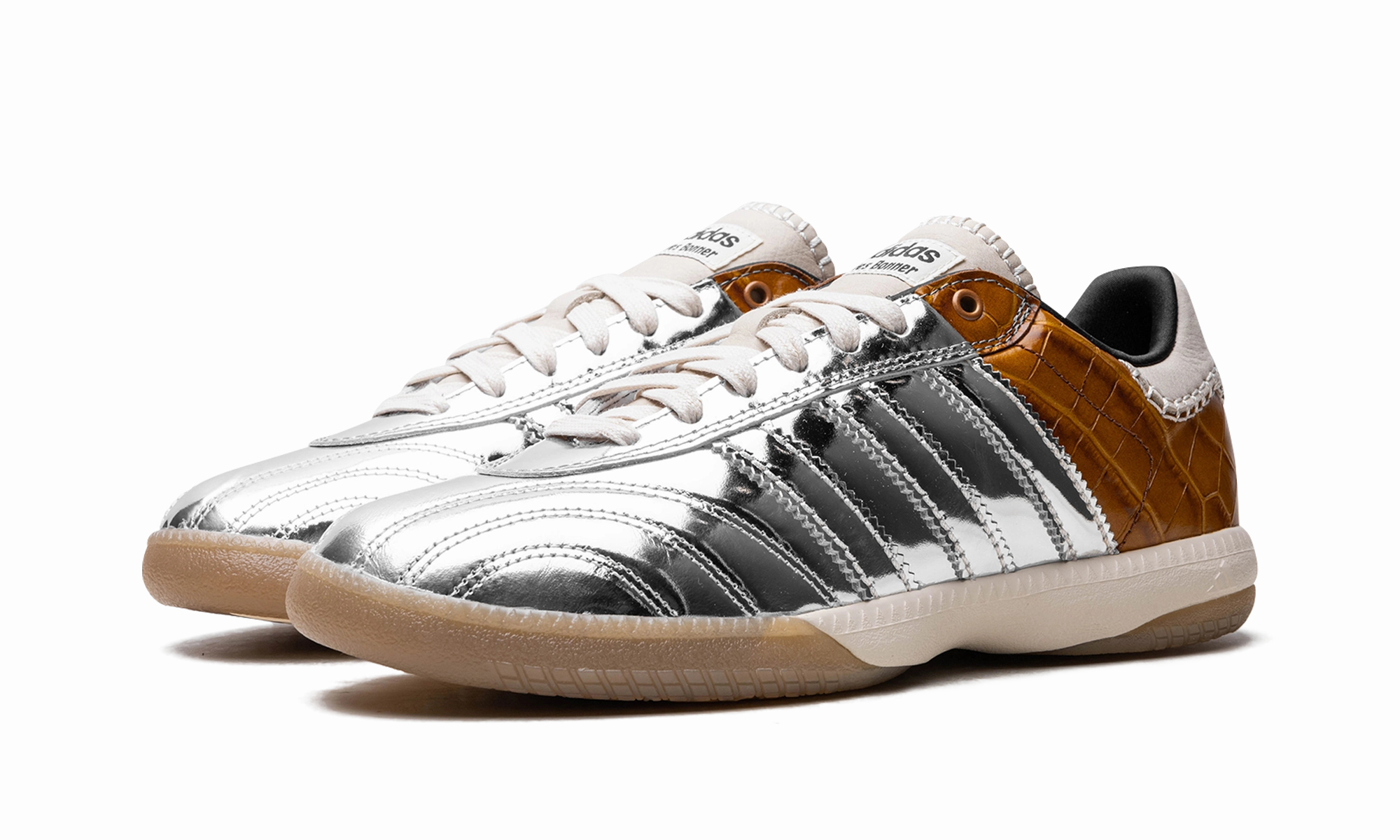 Modern Silhouette Support Zones Samba Millenium "Wales Bonner - Silver Metallic / Easy Yellow"