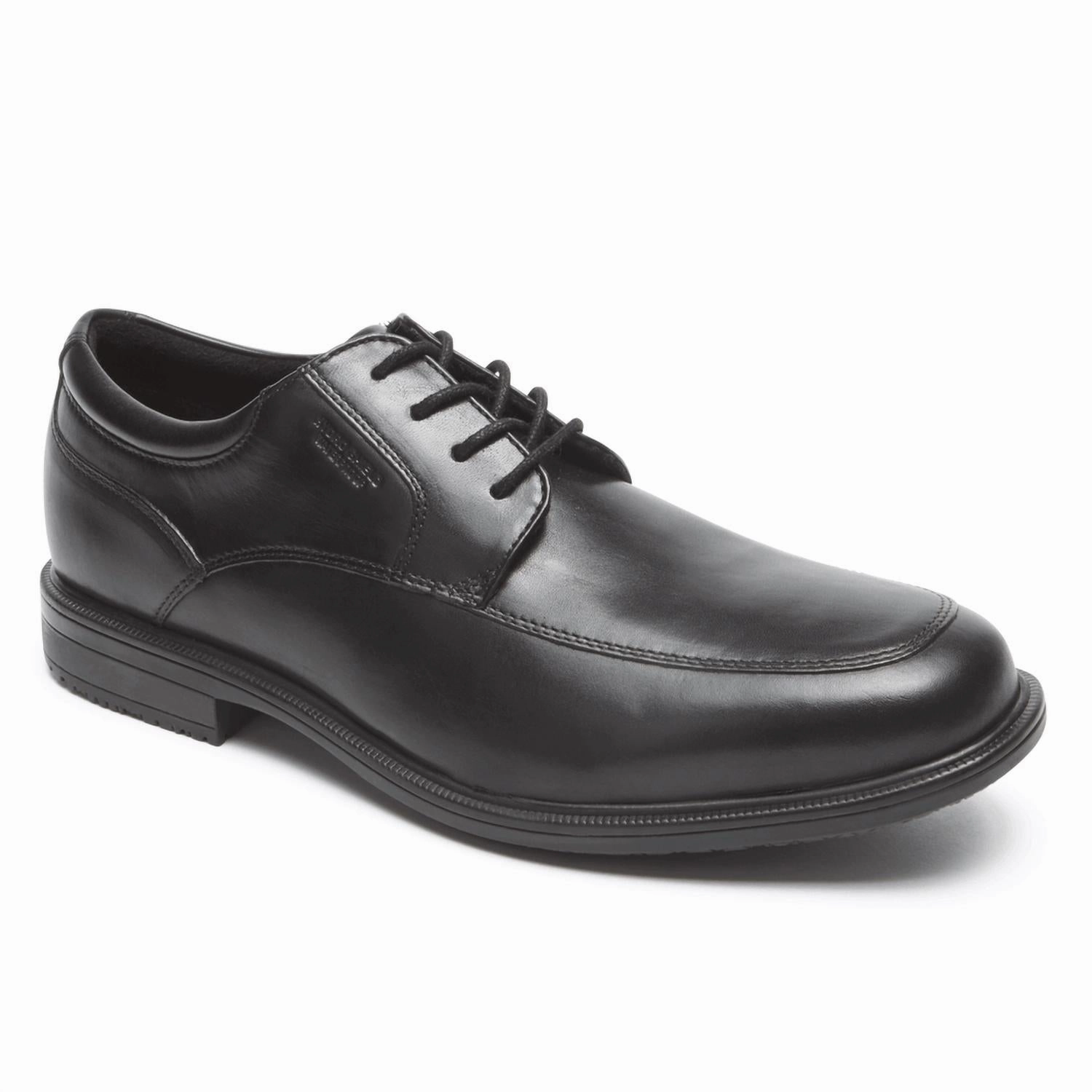 Men's Essential Details Waterproof Oxford Shoes In Black Matte Finish All Day Worker