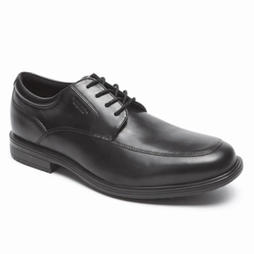 Men's Essential Details Waterproof Oxford Shoes In Black Matte Finish All Day Worker
