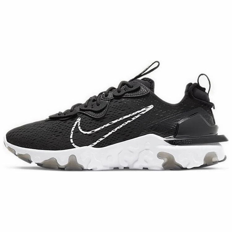 Stable Structure Walking   Friendly Nike Men's React Vision Shoes - Black / White / Brown