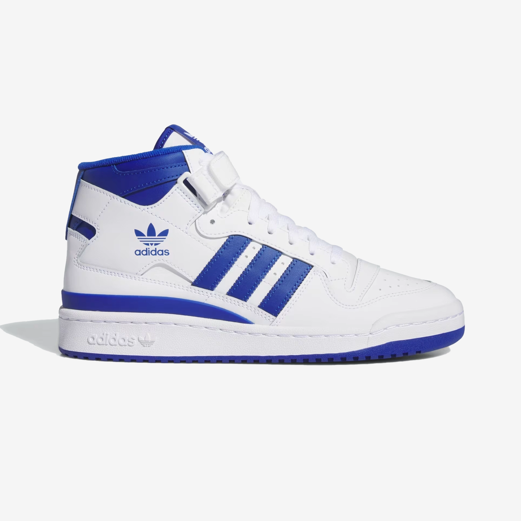 ADIDAS ORIGINALS | FORUM MID { CLOUD WHITE/ROYAL BLUE Low Profile Sole