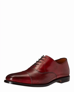 Men's Exchange Place Oxford Shoes In Oxblood Simple Lines Leather Work Footwear
