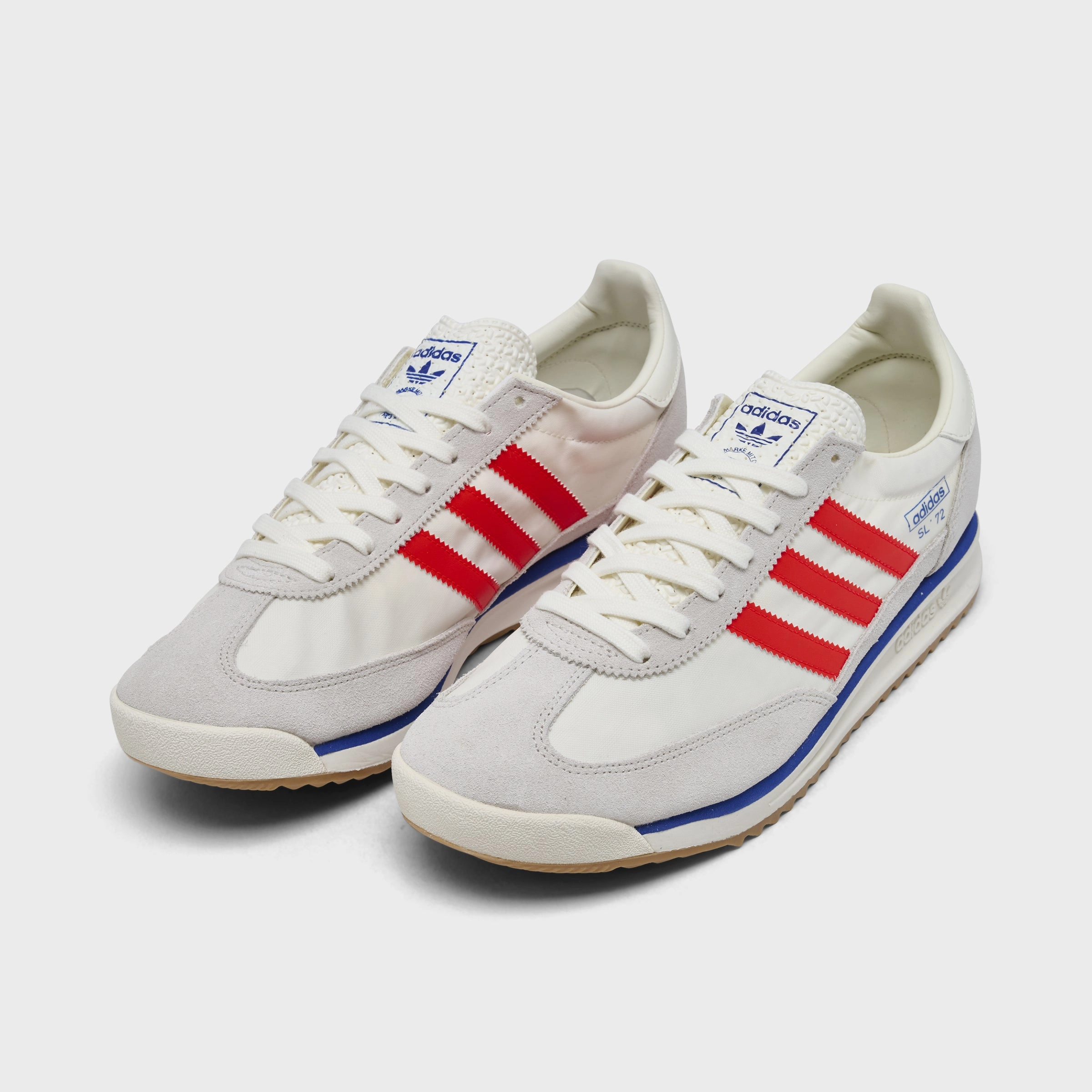 adidas SL 72 RS White / Red - Blue Motion Control Frame Compression Fit Collar