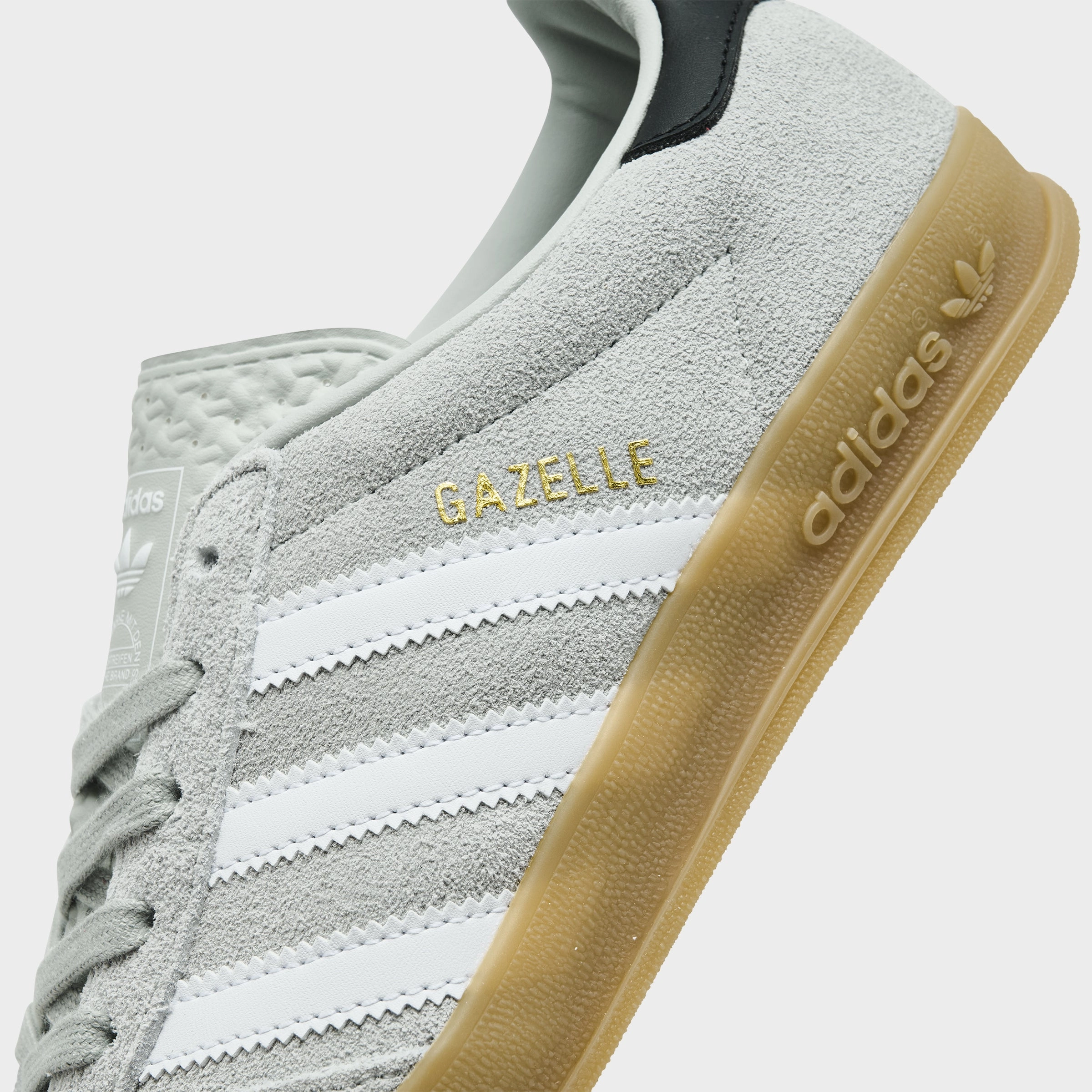 Comfort Cushion Technology Anti Slip Rubber Outsole adidas Juniors' Gazelle Indoor Wonder Silver / White