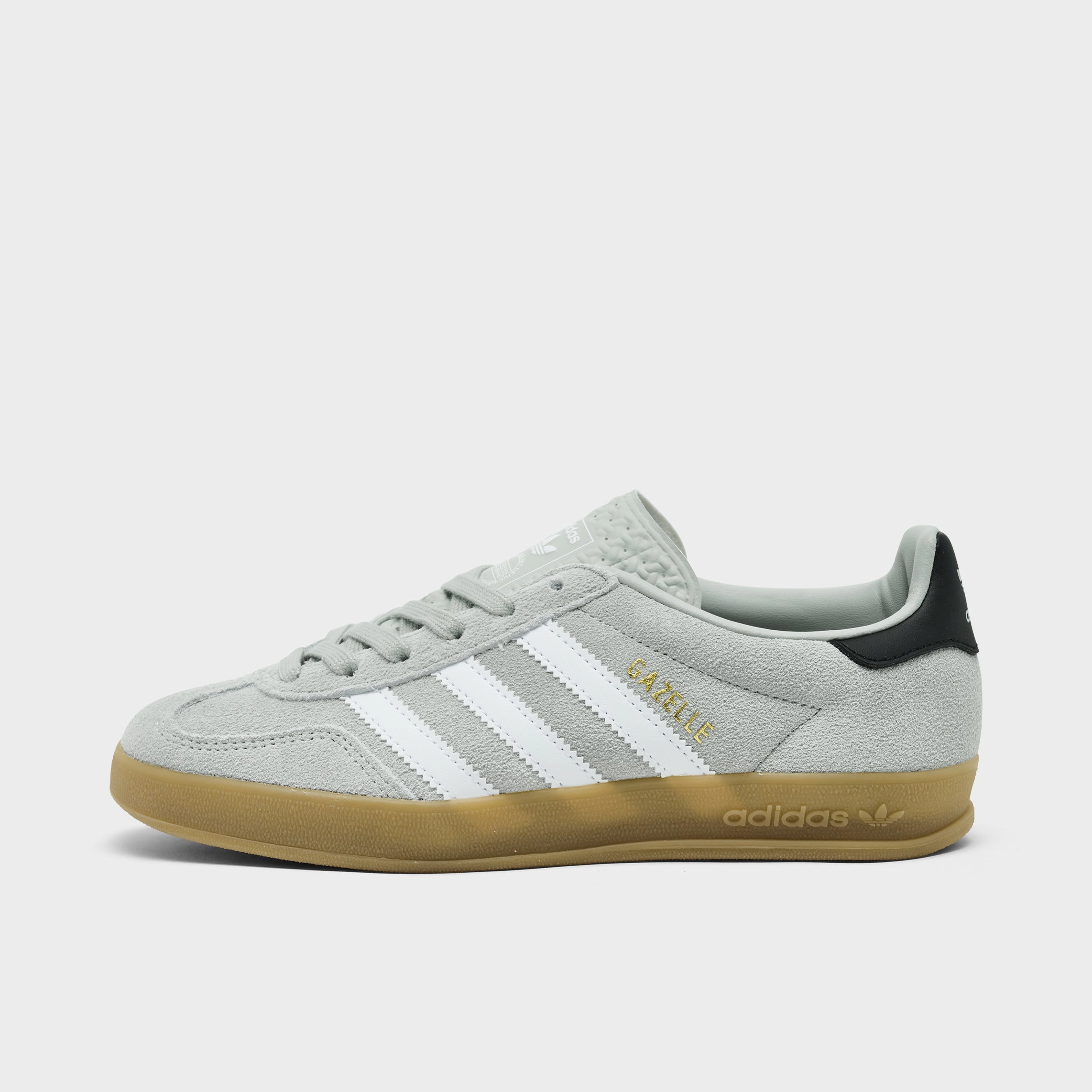 adidas Juniors' Gazelle Indoor Wonder Silver / White Compression Molded Midsoles Lightweight EVA Foam Design