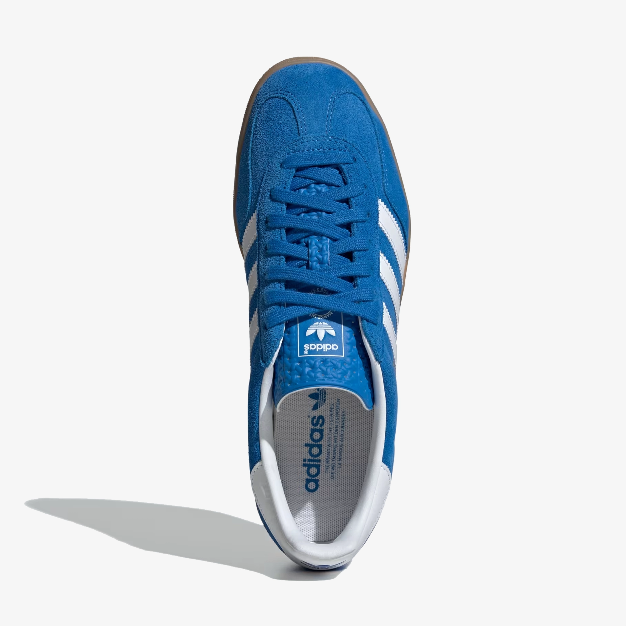 Foot Control ADIDAS ORIGINALS | GAZELLE INDOOR { BLUE BIRD/CLOUD WHITE/GUM