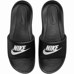 Upgraded piece Sweat Resistant Nike Men's Victori One Slides - Black / White