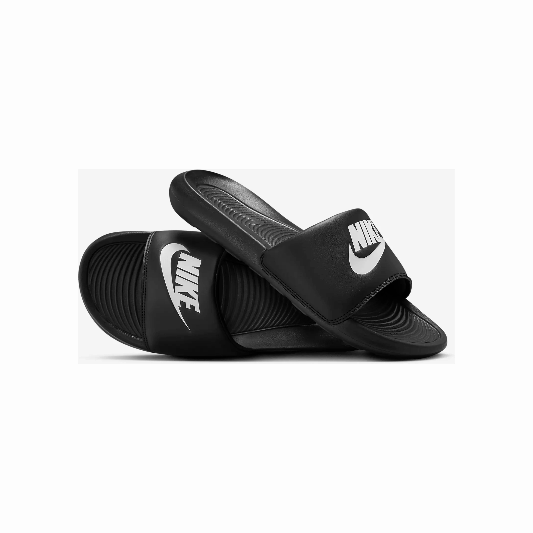 Nike Men's Victori One Slides - Black / White Rugged Terrain