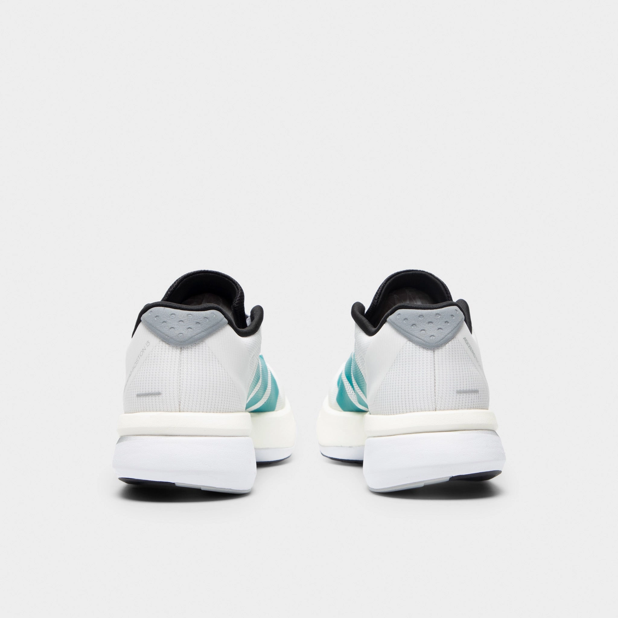 adidas Adizero Boston 13 White / Pure Tea - Grey Lace Lock