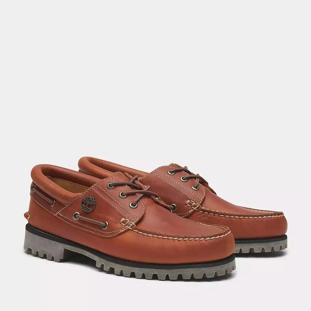 Timberland Men's Authentic 3-Eye Boat Shoe - Orange / Full Grain Machine washable Aerodynamic Shaping