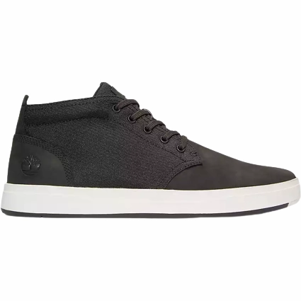 Timberland Men's Davis Square Chukka Shoes - Black Nubuck Flexible Toe Box