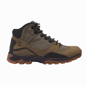 Sleek Form Step Comfort Timberland Men's Mt. Maddsen Mid Lace-Up Hiking Boot Shoes - Olive Nubuck