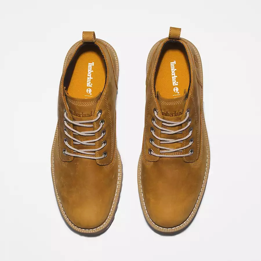 Timberland Men's Redwood Falls Waterproof Chukka Boot Shoes - Wheat Full Grain Easy Motion