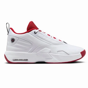 Nike Men's Jordan Max Aura 6 Shoes - White / Black / Gym Red Tennis Court Rubber Traction