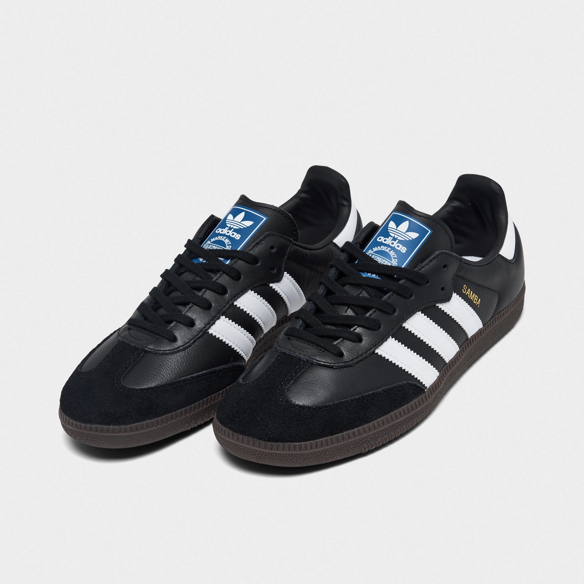 Lace System adidas Originals Juniors' Samba OG Core Black / Cloud White - Gum