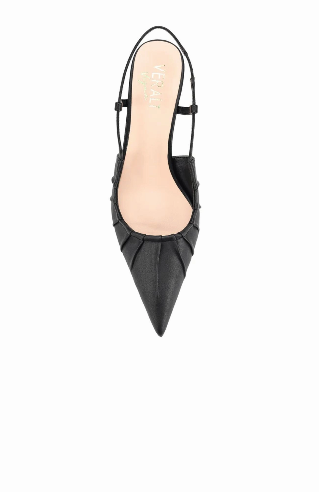 Black Glam Lucius Slingback Kitten Heels Black