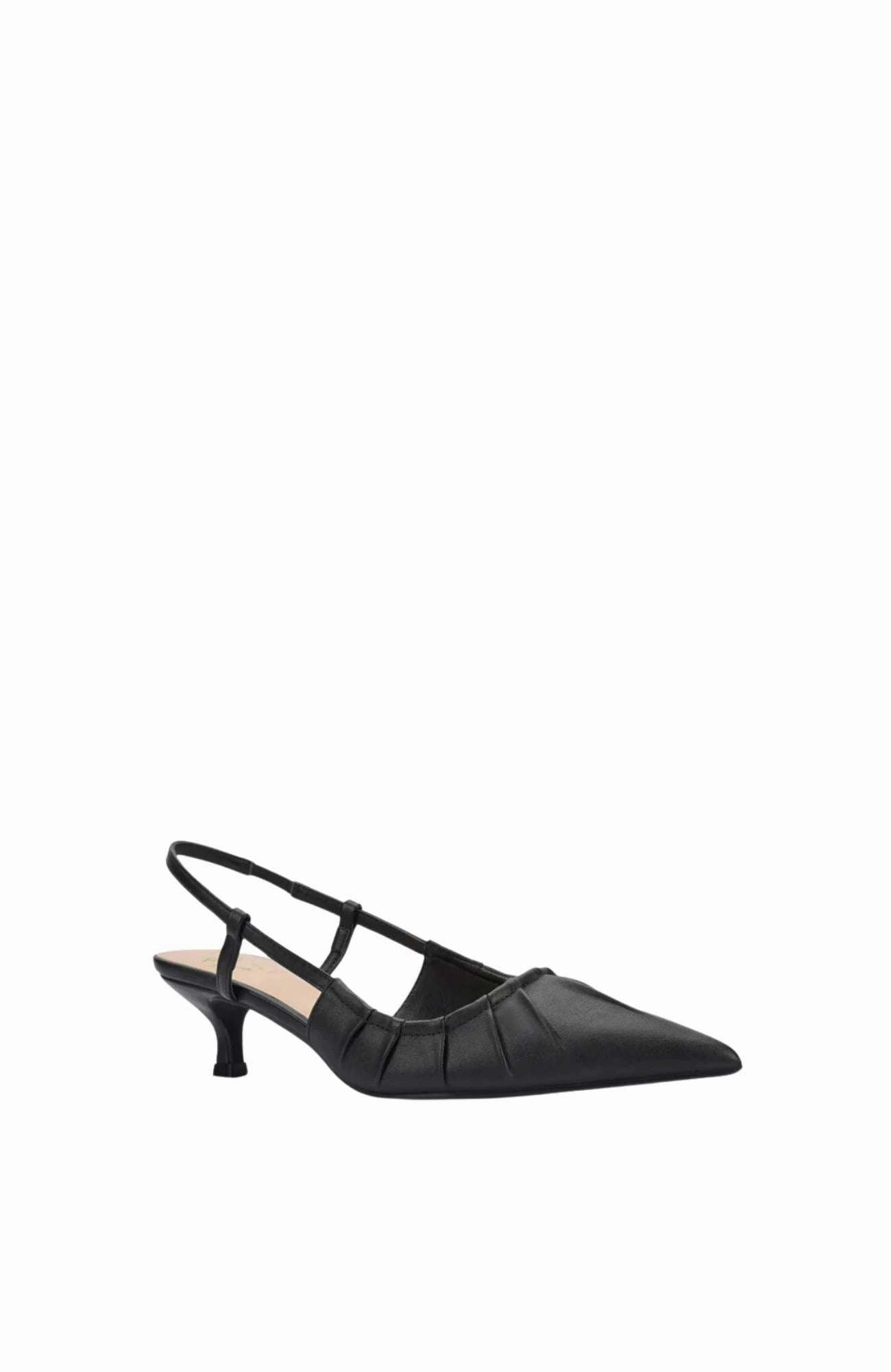 Comfortable Booties Lucius Slingback Kitten Heels Black
