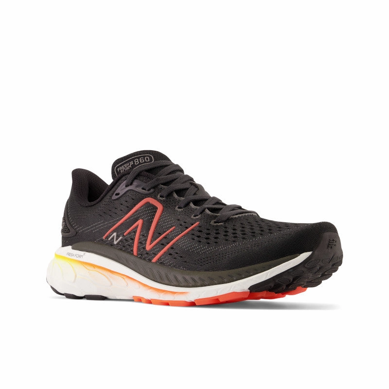 Fresh Foam X 860v13 - Black with Neon Dragonfly and Hot Marigold - Men's running in cross - country races shoes