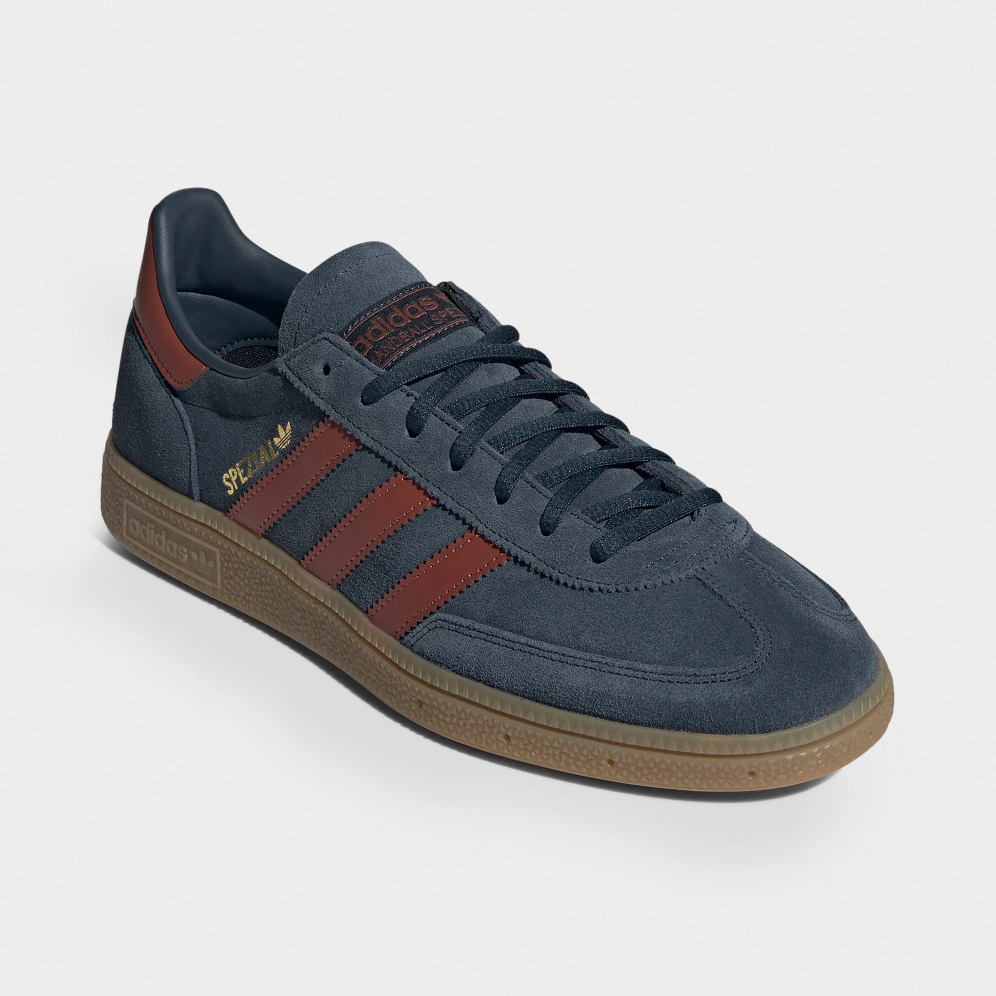 adidas Originals Handball Spezial Aurora Ink / Wild Sepia Sneaker Quality Adjustable Midfoot Strap