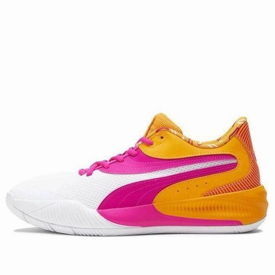 Long distance Puma Men's Dunkin Donuts Iced Coffee Day Shoes - White / Pink Glow / Orange