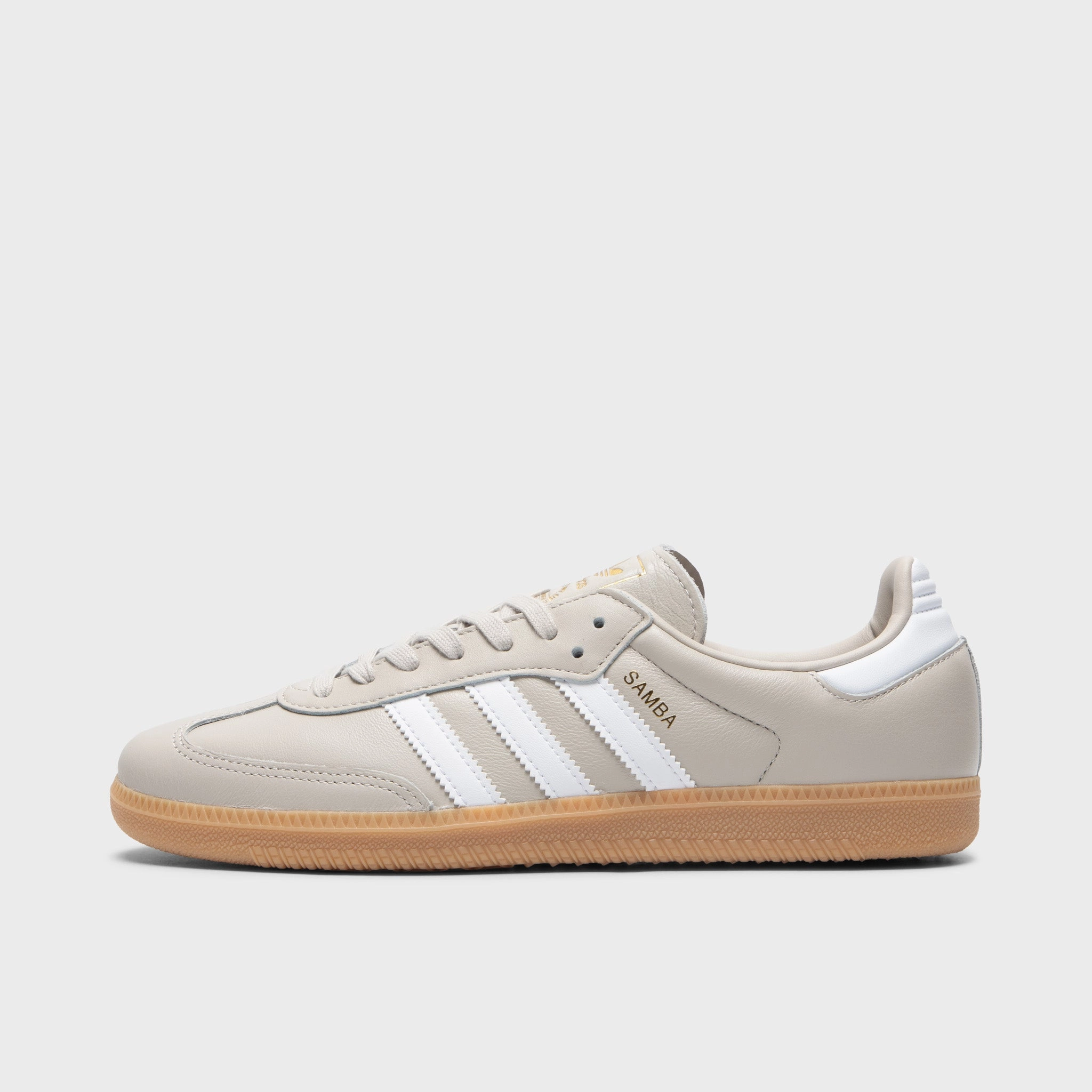 Smooth Form Perforated Tongue Adidas Samba OG Alluminum / White - Gum
