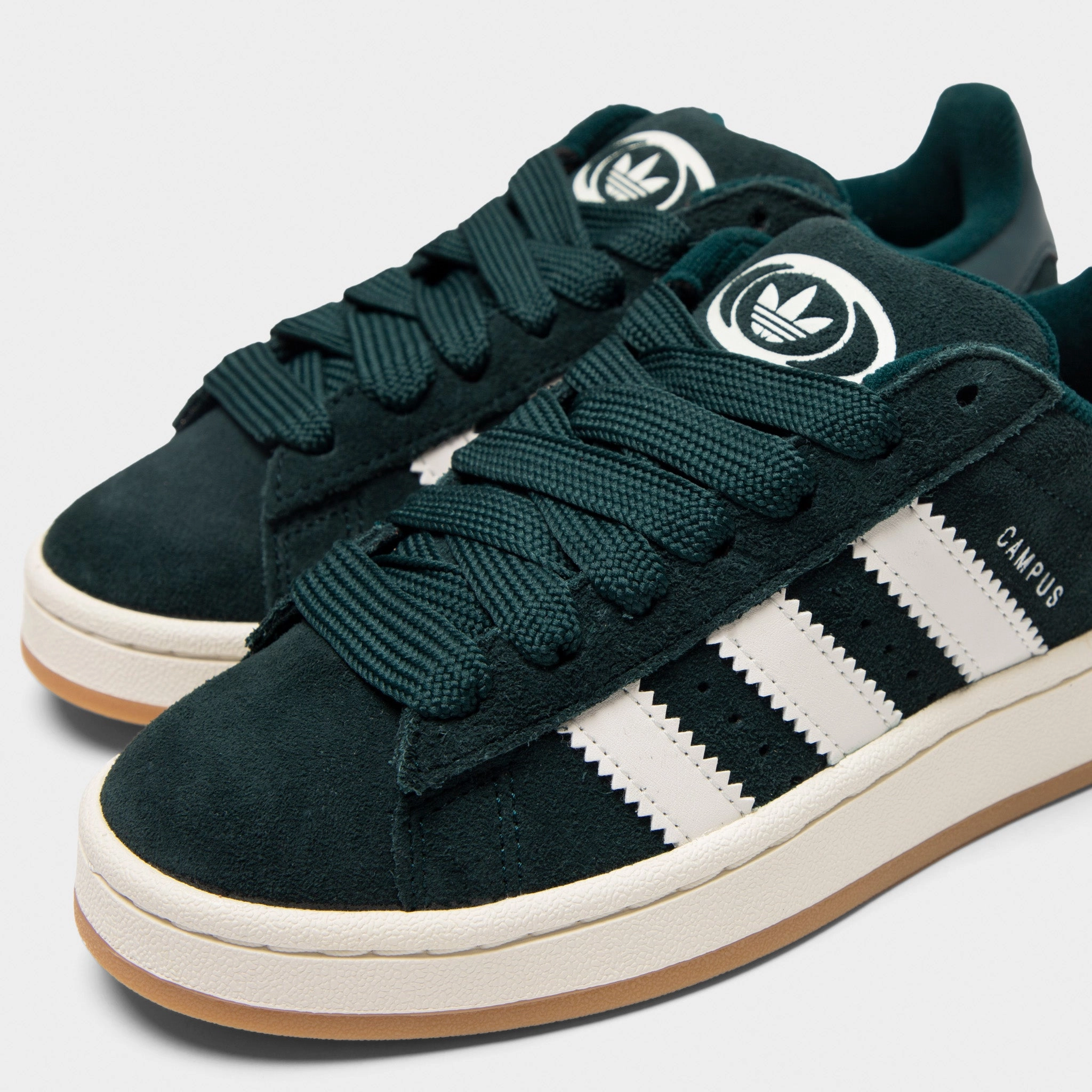 adidas Juniors' Campus 00s Aurora Ivy / White - Gum Sweat Friendly