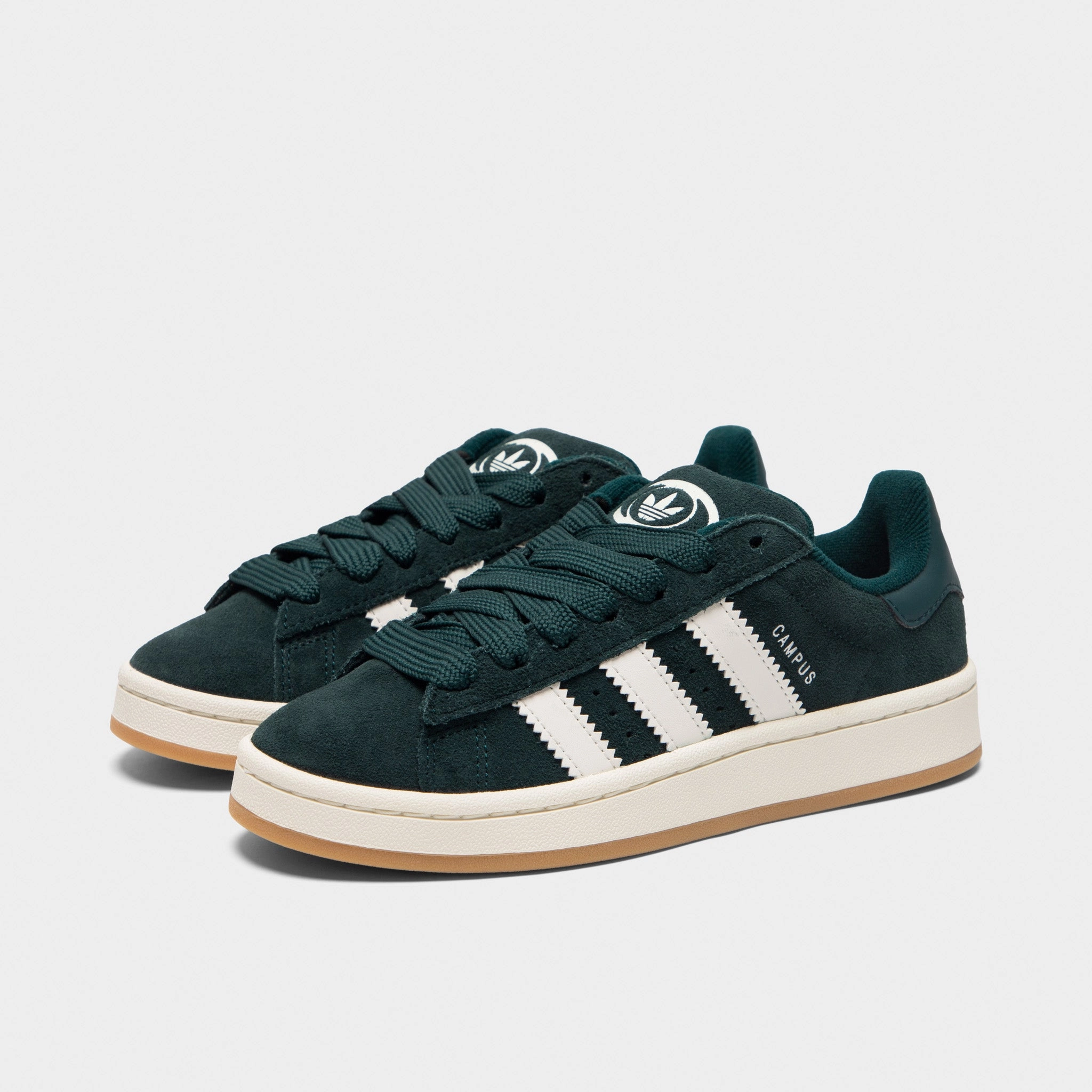 adidas Juniors' Campus 00s Aurora Ivy / White - Gum Bonded seams