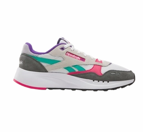 Reebok Men's Classic Leather Shoes - Black / White / Pink Breathable Insoles