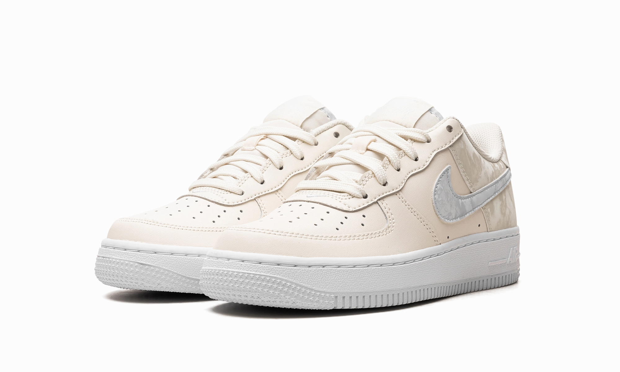 Soft Detail AIR FORCE 1 GS "Pale Ivory / Sea Glass / White / Football Grey"