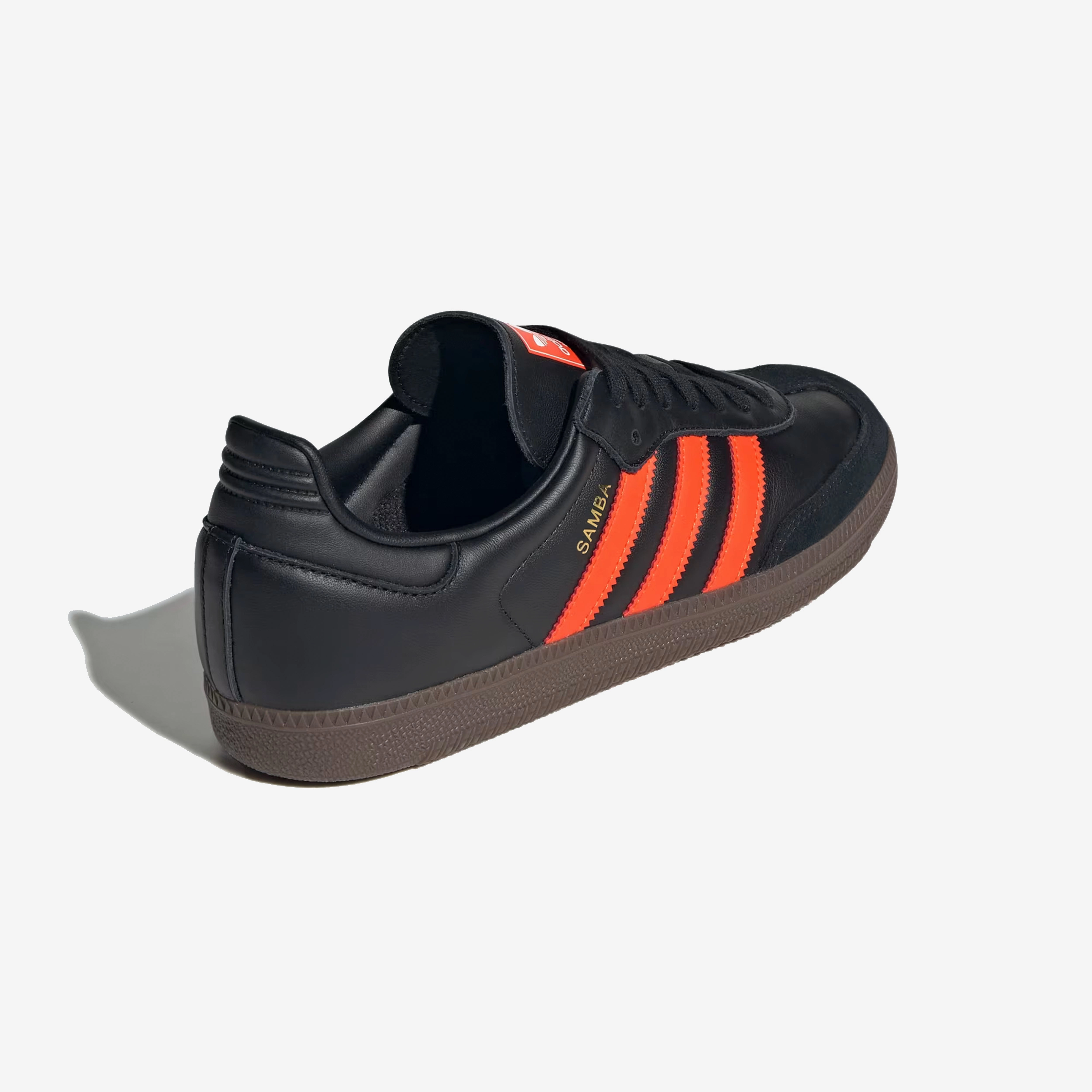 ADIDAS ORIGINALS | SAMBA OG { CORE BLACK/IMPACT ORANGE/GUM Thermoregulating Foam