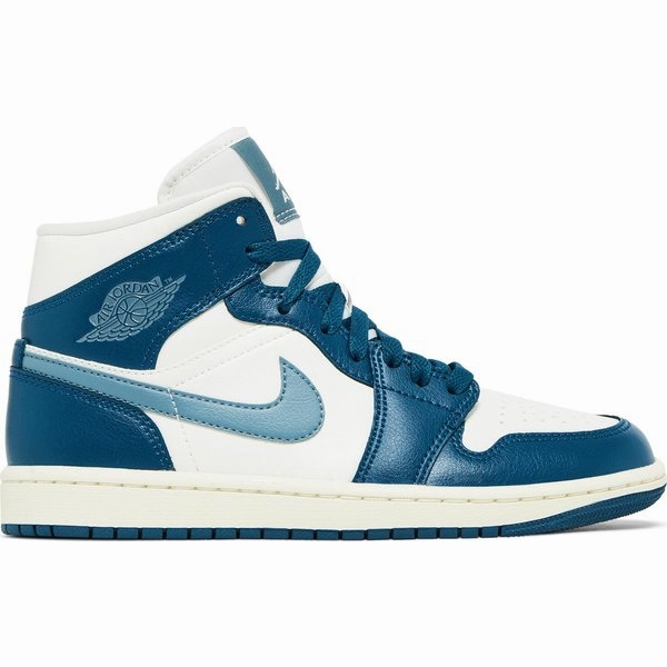 Nike Men's Air Jordan 1 Mid Shoes - French Blue / Sail / Ozone Blue No Hassle Refined performance