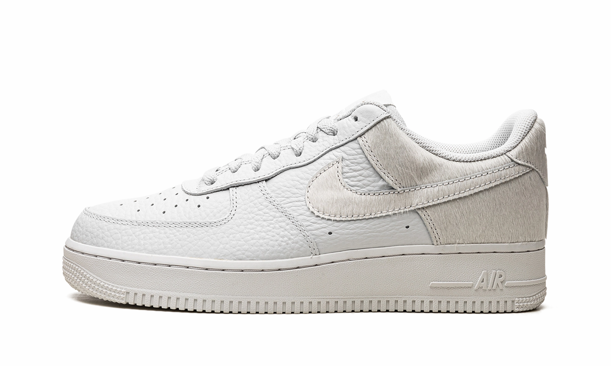 Simple Line Holiday Comfort AIr Force 1 "White Pony Hair Heel"