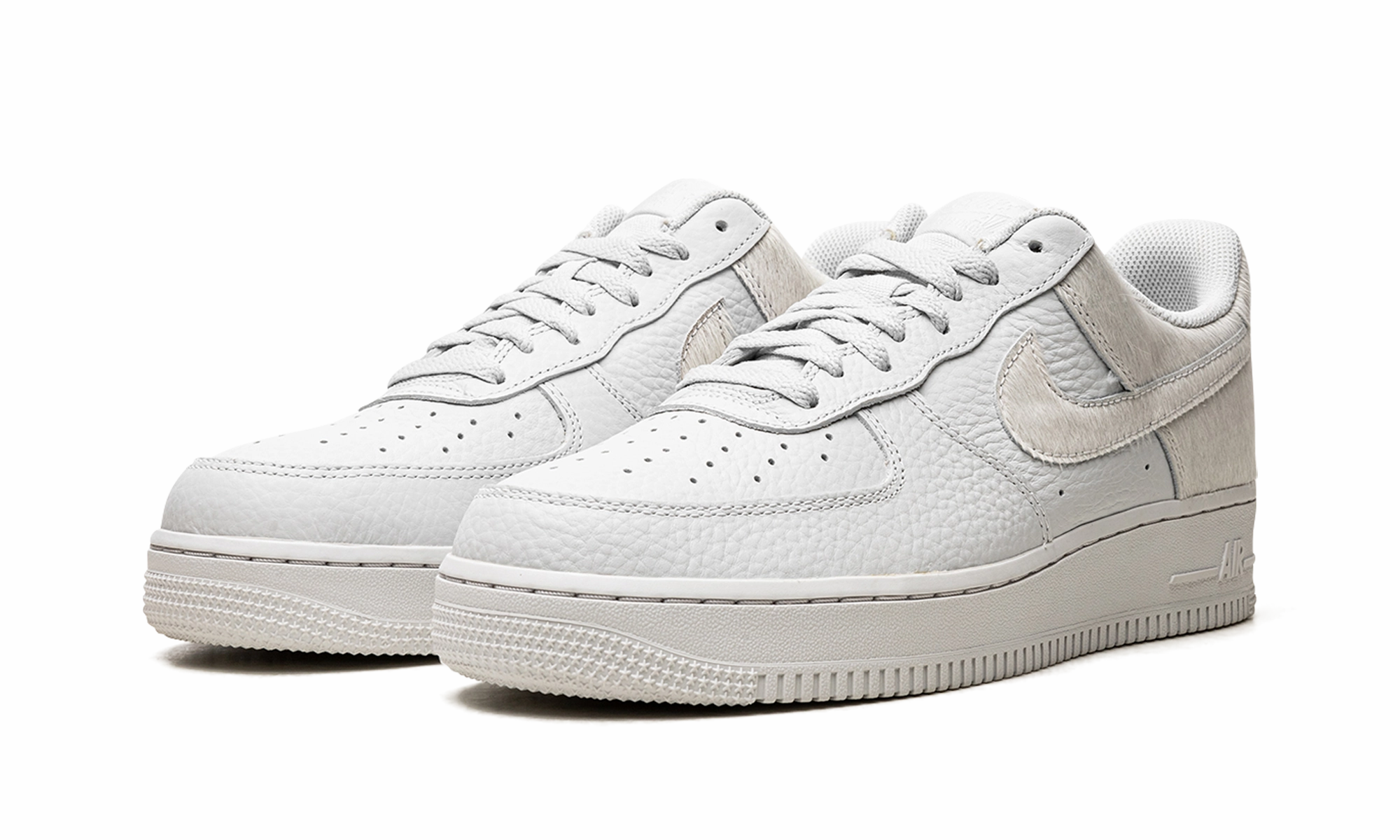 AIr Force 1 "White Pony Hair Heel" Crisp Finish Durable Rubber Outsole