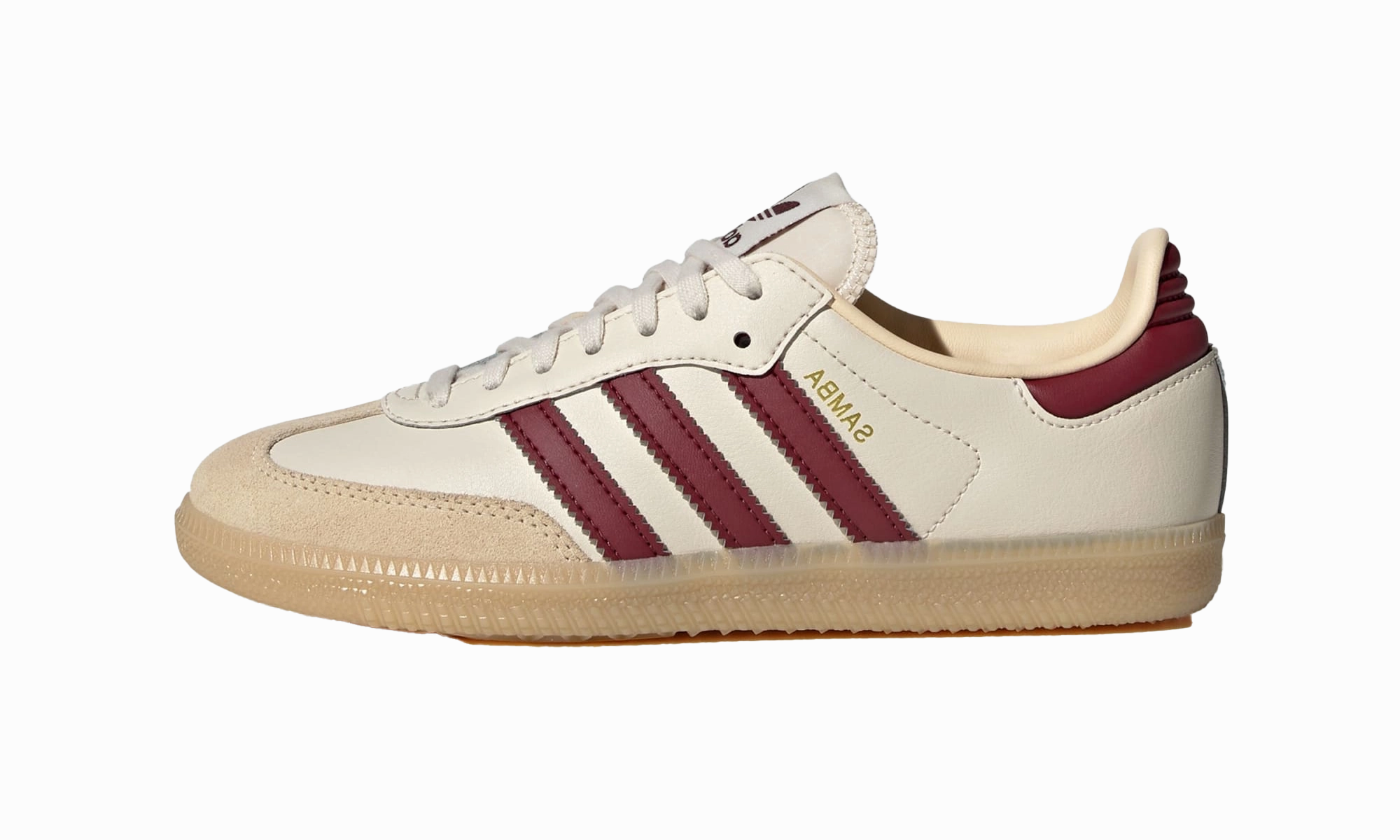 Samba OG GS "Wonder White Shadow Red" Breathable Outsole Relax Days