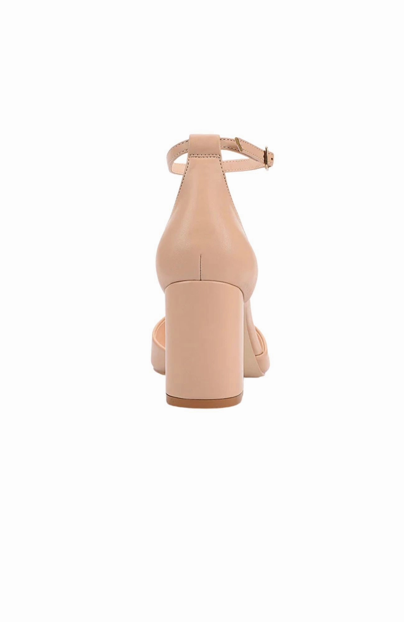 Youth Edge Embellished Eli Closed Toe Block Heels Nude