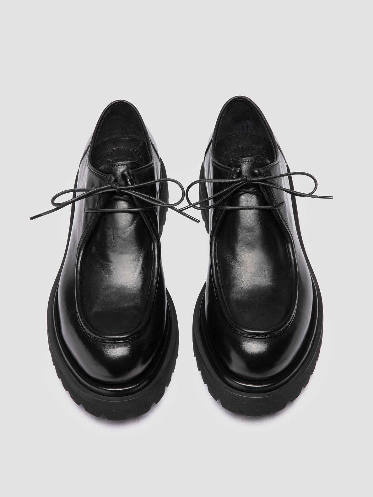Smart Shape Minimal Everyday Wear EVENTUAL DD 109 - Black Leather Derby Shoes