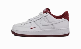 Air Force 1 Low LV8 GS "White Team Red Mini Swoosh" Elastic Gore Panels Chill Style