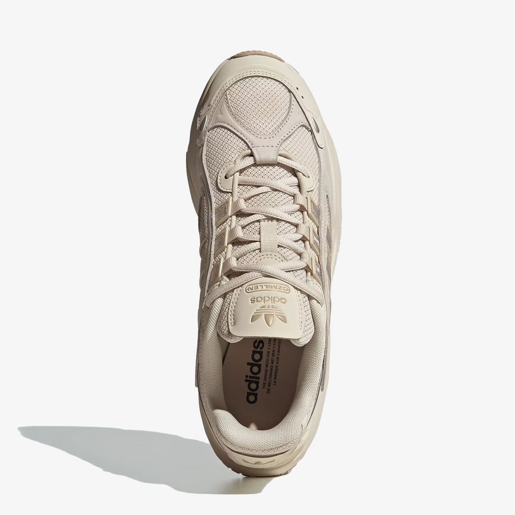 ADIDAS ORIGINALS | OZMILLEN { ALUMINIUM/WONDER BEIGE/SILVER METALLIC Vibrant sole Elasticated