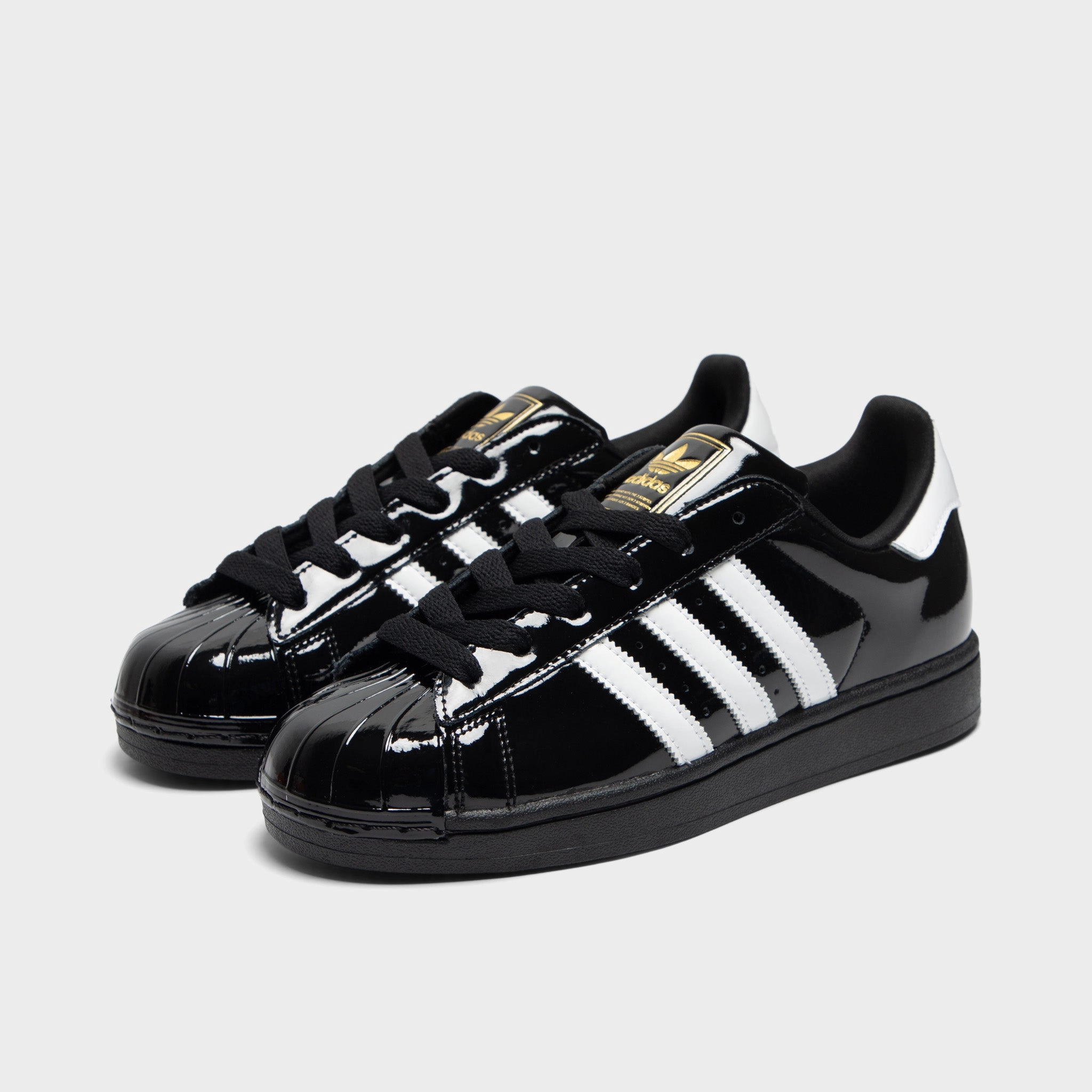Flexible Toe Box adidas Women's Superstar II Core Black / White - Gold Metallic