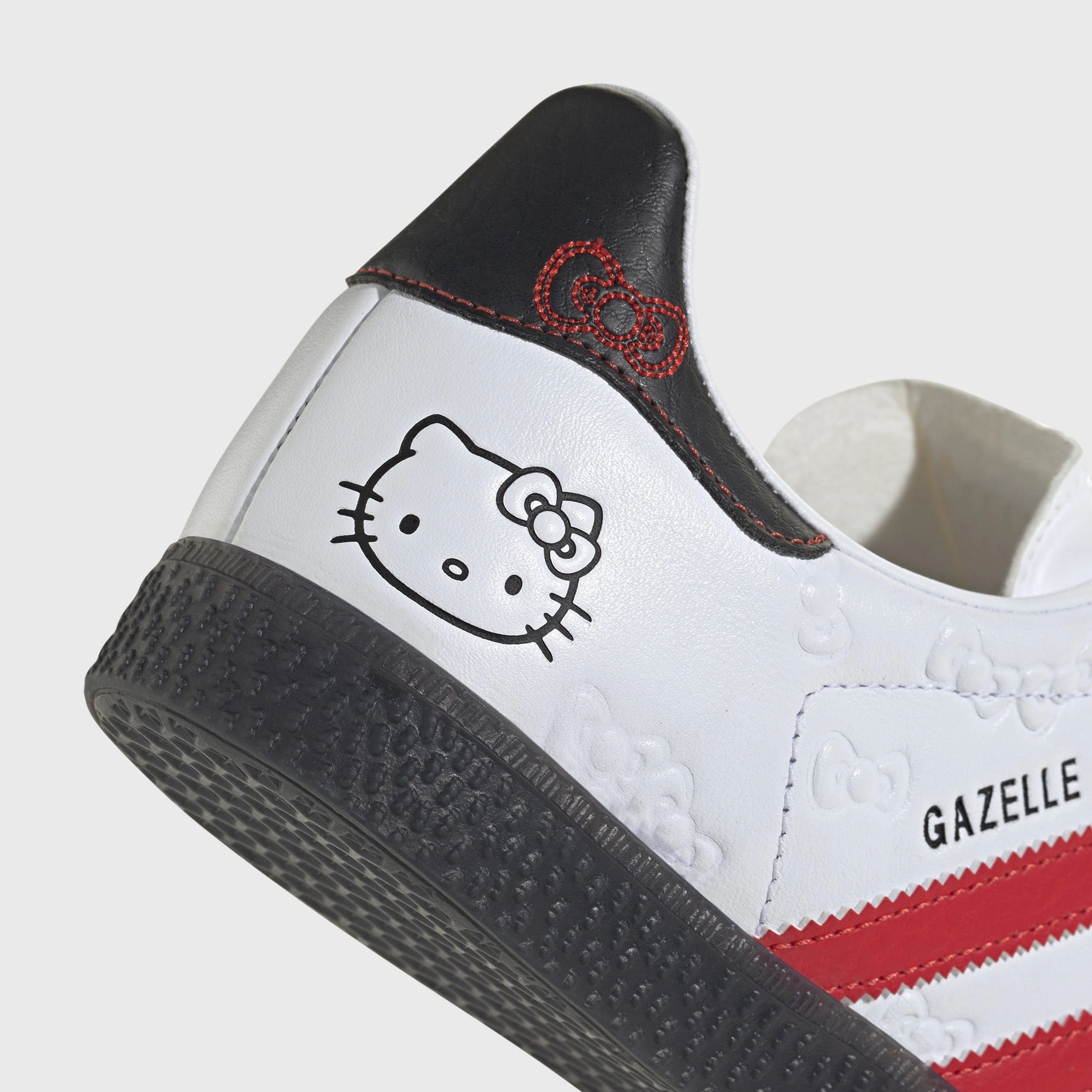 adidas x Hello Kitty Juniors' Gazelle White / Red Flexi Fit Compression Molded Cushioning