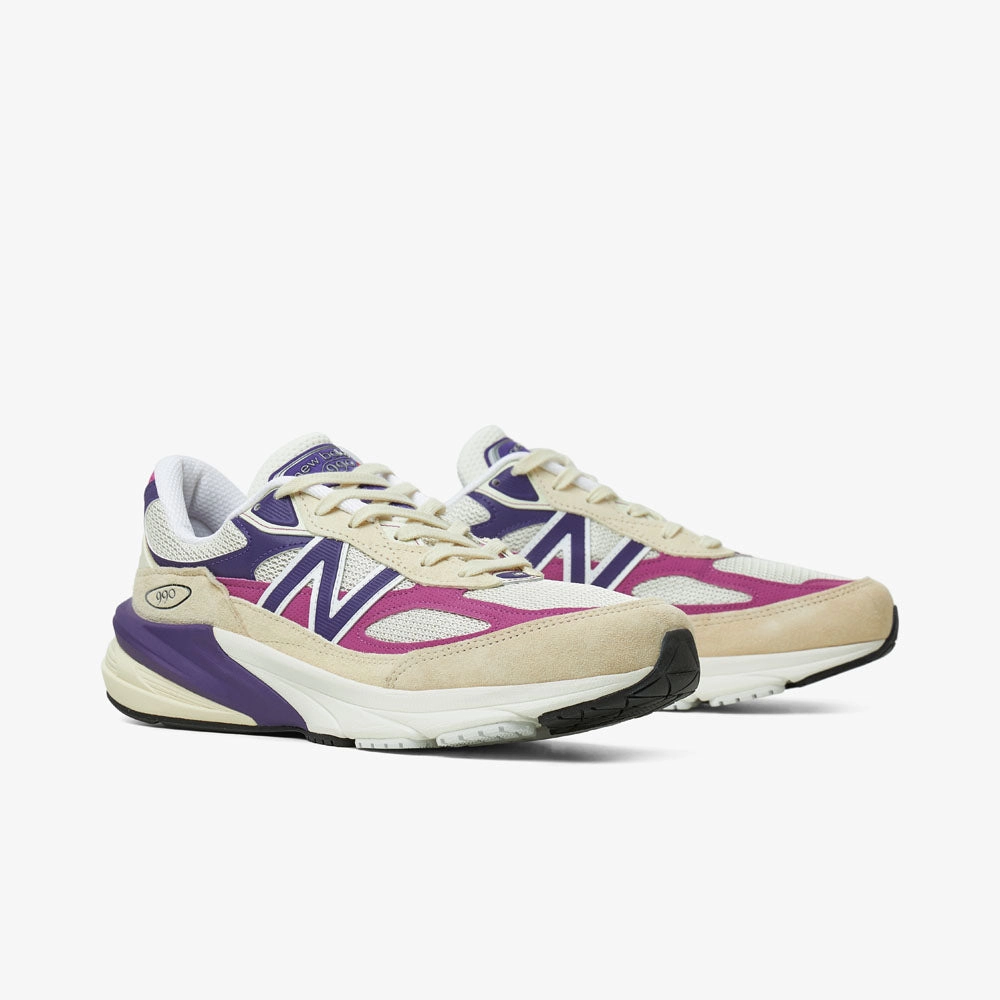 New Balance MADE in USA U990TD6 Purple / Angora Impact-absorbing fit Elastic Gusset Tongue