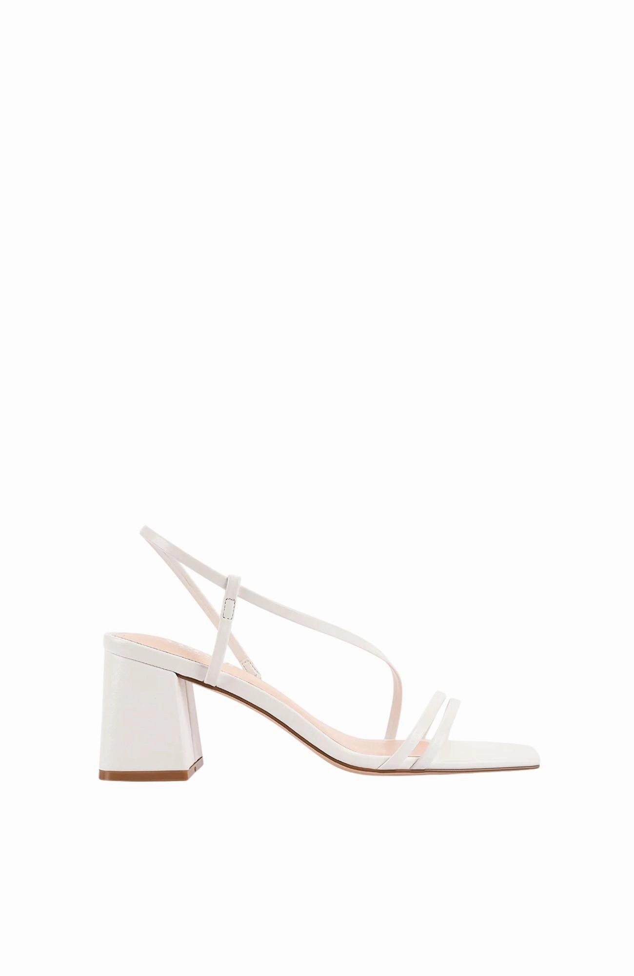 Fashion Footwear Premium Craft Stormi Block Heel Sandal Chalk White