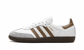 Rubber   sole Round Edge Samba OG "Cloud White / Brown Desert"