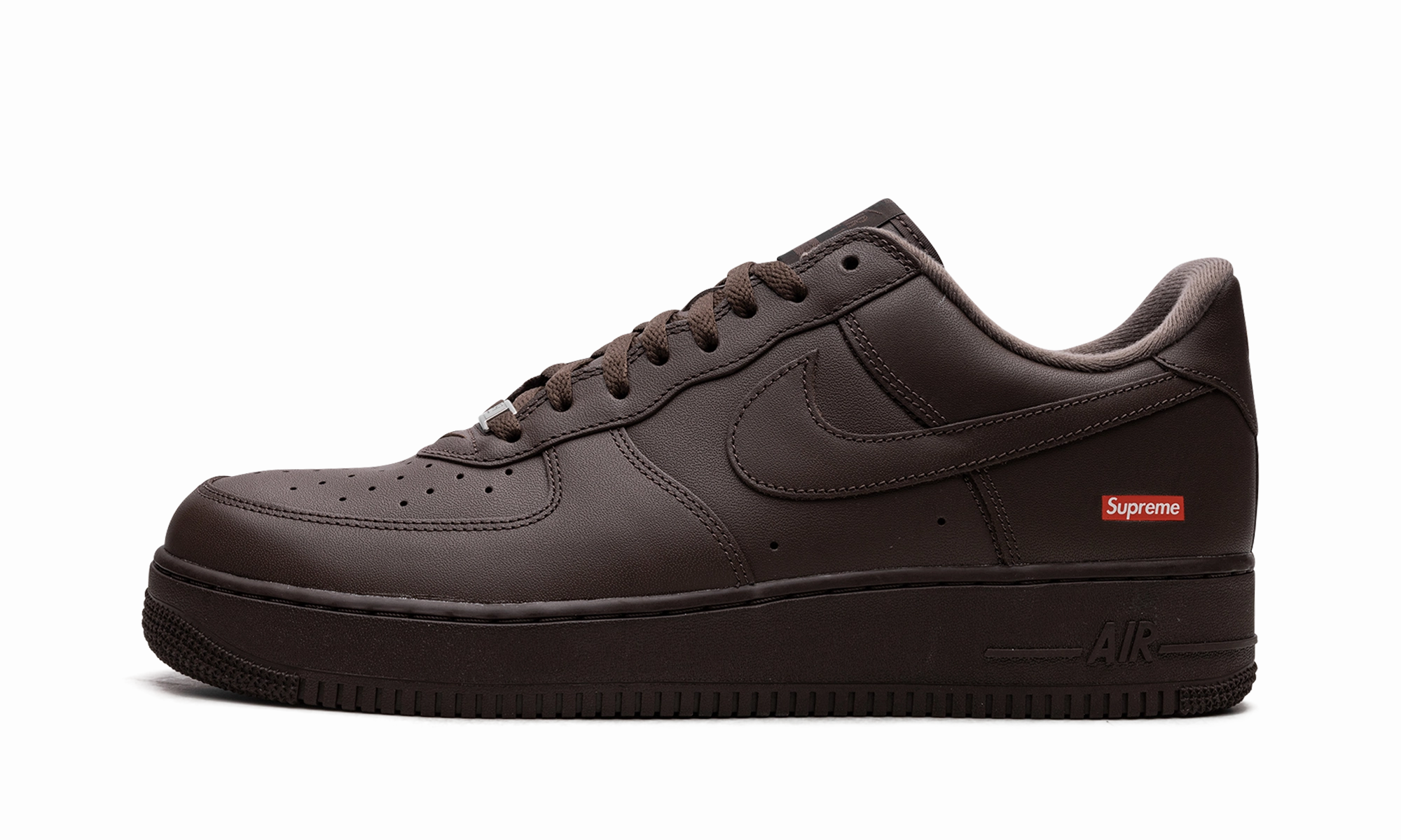 Flat Air Force 1 "Supreme - Mini Box Logo Brown"
