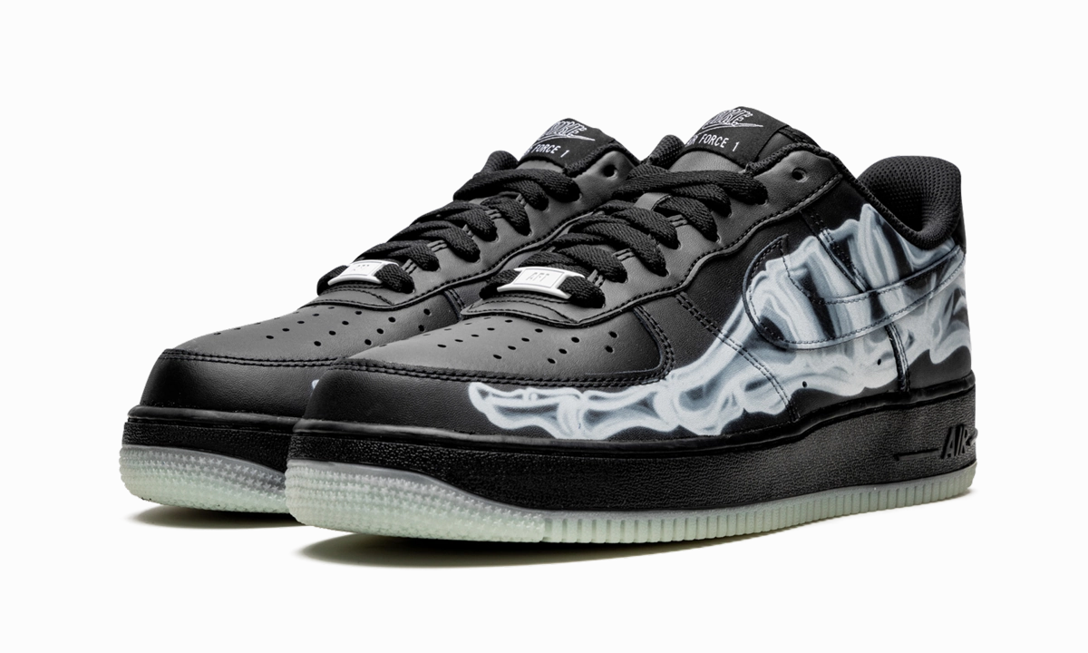 Durable materials Zip Up Style Air Force 1 Low "Skeleton - Black"