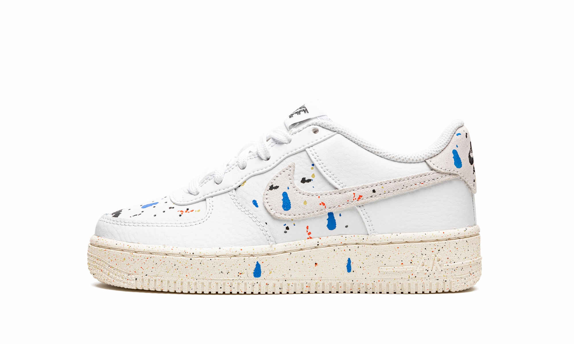Zip Closure Air Force 1 LV8 3 GS "Paint Splatter - White"