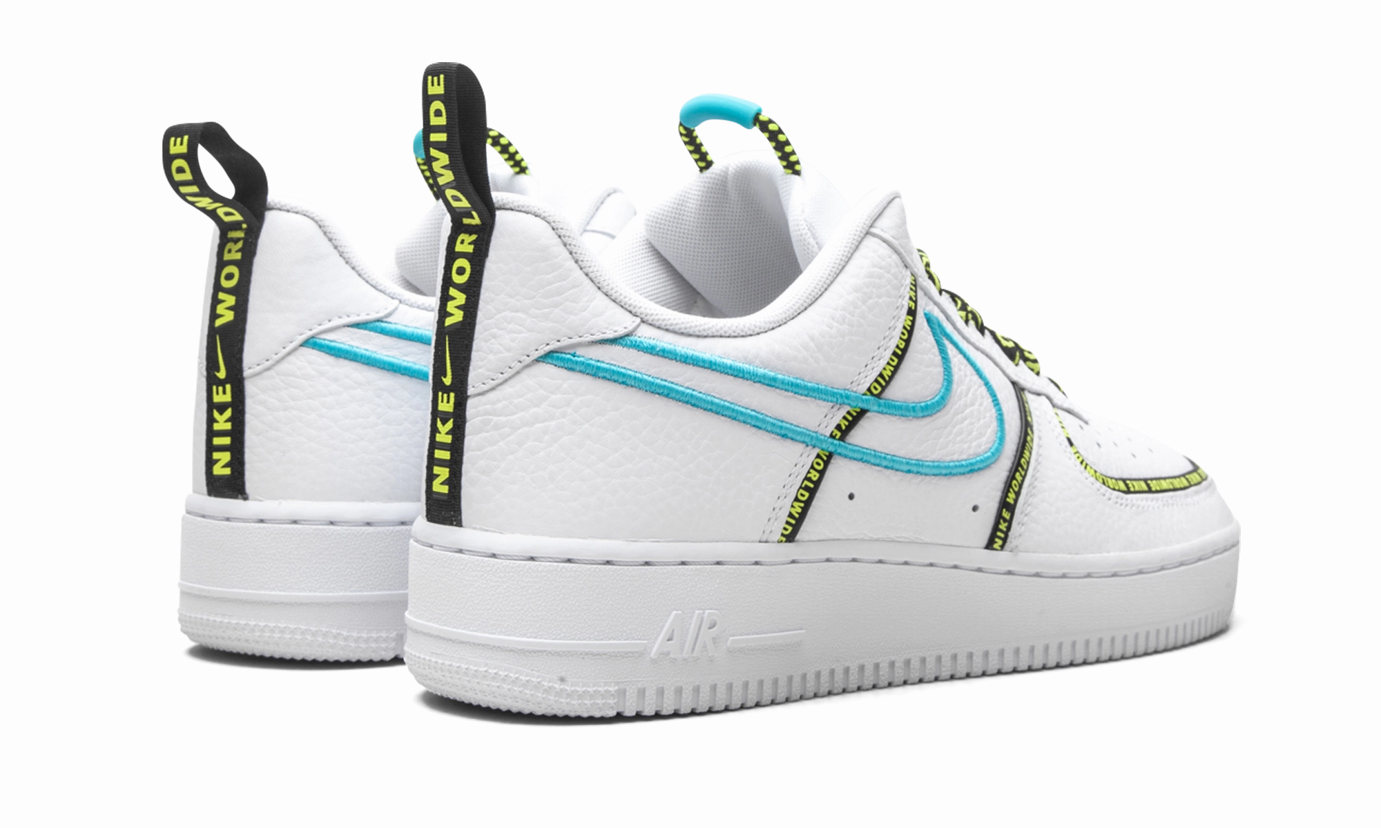 Low Top Urban Sleek Air Force 1 Low "Worldwide White Blue Fury Volt"