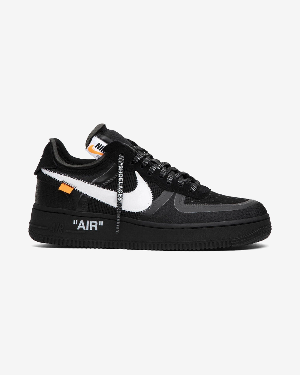 NIKE X OFFWHITE AIR FORCE ONE 2.0 BLACK LOW Lightweight Frame Work Hike